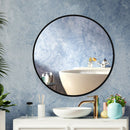 Traderight Group  Wall Mirror Round Shaped Bathroom Makeup Mirrors Smooth Edge 70cm