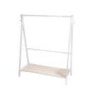 Levede Clothes Rack Wooden Wardrobe Garment Coat Hanging Rail Shoe Storage 120cm