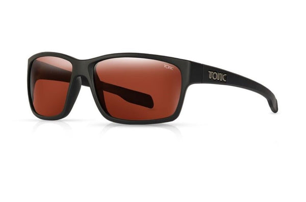 Tonic Titan Oversized Sunglasses - Glass Copper Photochromic Lens & Black Frame