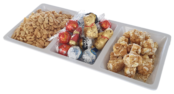 White Melamine Serving Plate 3 Section