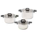 Westinghouse 3PC Stainless Steel Nesting Pot & Pan Set