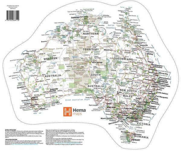 Hema Map of Australia Sticker - Medium
