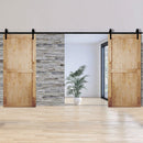 4m Antique Classic Style Double Sliding Barn Door Hardware Track Roller Kit