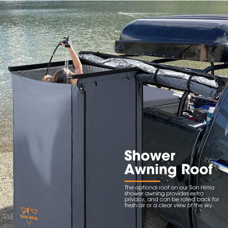 San Hima Dual Shower Awning Instant Fold-Out Ensuite Tent Camping Change Room