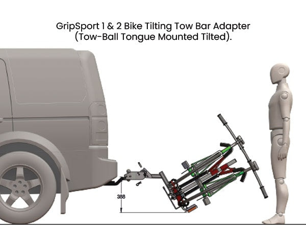 Gripsport 1-2 Bike Towbar Adapter (Tilting)