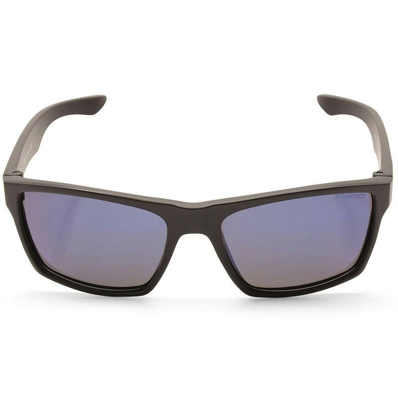 Dirty Dog Vendetta Satin Black/Grey-Blue Mirror Polarised Unisex Sunglasses 53745