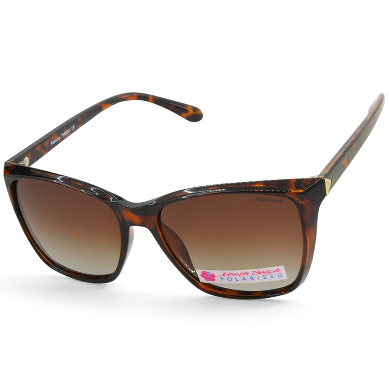 North Beach Remuna 70652 Tortoise Gloss/Brown Polarised Womens Sunglasses