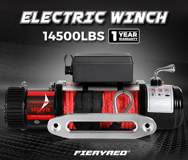 Wireless 14500LBS 12V  Electric Winch Synthetic Rope