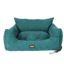 Pawz Pet Car Booster Seat Dog Protector Portable Travel Bed Removable Green L