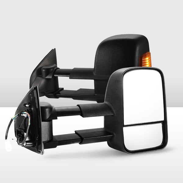 Pair Extendable Towing Mirrors Gen1 for Holden Colorado7 MY2013-MY2016 Black Pair