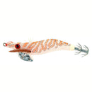 3.5 Inch Tsunami Pro Squid Jig Lure with Holographic Red Eyes - Orange/White