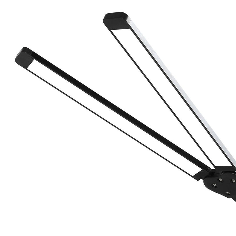 Emitto LED Desk Study Lamp Clamp Dimmable Adjustable Double Head Reading Light