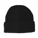 Dents Mens Fine Knit Turn Up Beanie - Black (Warm Winter Plain Ski Thermal)