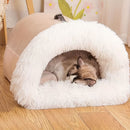 Warm Plush Cat Nest Bed for Winter Comfort