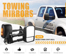 Pair Extendable Towing Mirrors Gen1 for Isuzu D-MAX DMax 2007-2011 Black