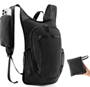 Black Ultra-Lightweight Packable Backpack (10L) - Foldable Daypack for Travel, Hiking & Sports