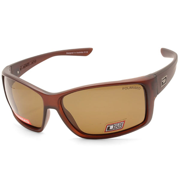 Dirty Dog Hood Satin Dark Brown/Brown Polarised Men's Sports Sunglasses