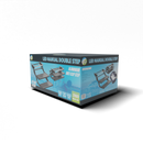 On the road RV Double Folding Manual Step with LED Light Black