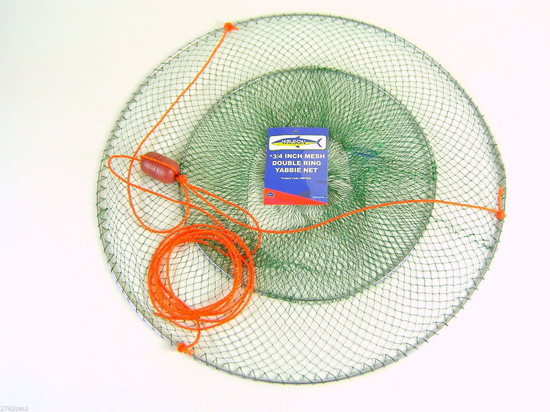 Wilson Double Ring Yabbie Net With 3/4 Inch Mesh - Drop Net - Red Claw