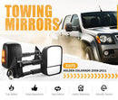 Pair Extendable Towing Mirrors Gen1 for Holden Colorado 2008-2011 Black