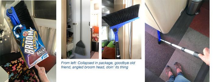 Camco Adjustable Broom & Dustpan