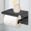 Traderight Group  Toilet Paper Holder Roll Bath Tissue Storage Hook Rack 304 Stainless-Steel Black
