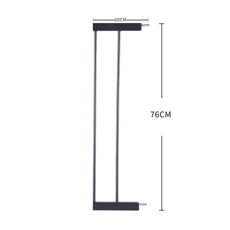 Levede Baby Safety Gate Adjustable Pet Stair Barrier 10cm Door Extension Black