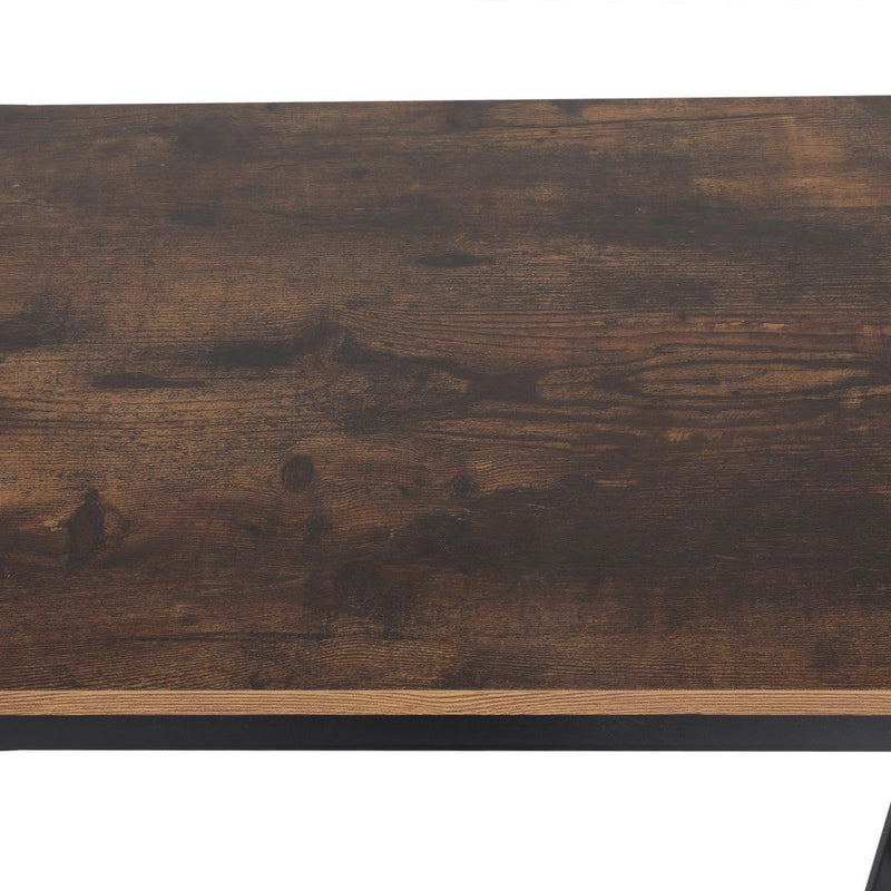 Levede High Bar Table Pub Industrial Storage Shelf Rustic Brown Kitchen 110X60cm
