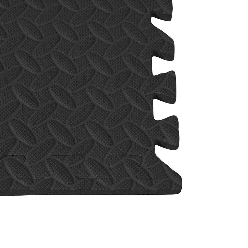 Bopeep EVA Foam Kids Play Mat Floor Kid Crawling Interlocking Home Black 60x60