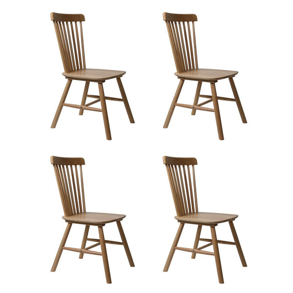Levede 4x Dining Chairs Kitchen Windsor Chair Natural Wood Cafe Lounge Seat Oak