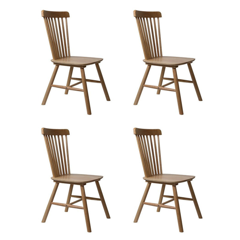 Levede 4x Dining Chairs Kitchen Windsor Chair Natural Wood Cafe Lounge Seat Oak