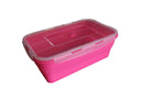 Collapsible Silicone Rectangle Container 5L - Pink