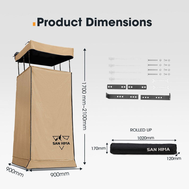 SAN HIMA Camping Shower Tent Ensuite Change Room Awning Fold-Out Instant