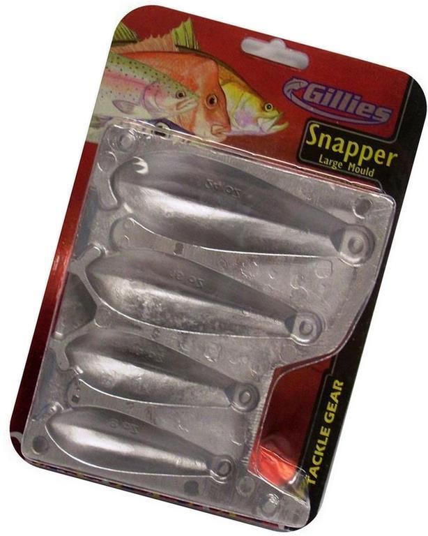 Gillies Large Snapper Sinker Mould Combo-Makes 4 Different Snapper Sinkers
