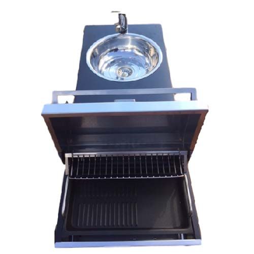 Swift Alfresco BBQ Kitchen - Black tray with Stainless BBQ