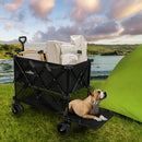 Lambu Folding Wagon Cart 400L Double Decker Camping Shopping Trolley Wheels
