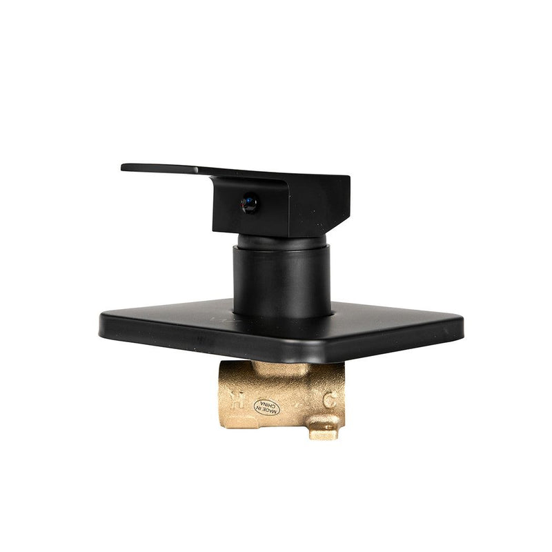 Dutxa Shower Mixer Taps Hot Cold Shower Valve Kits Bath Tub Faucet Brass Black