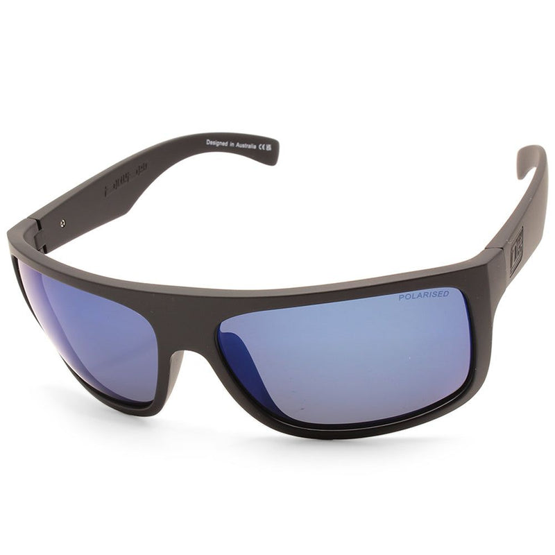 Dirty Dog Anvil Satin Black/Grey-Blue Mirror Polarised Unisex Sunglasses