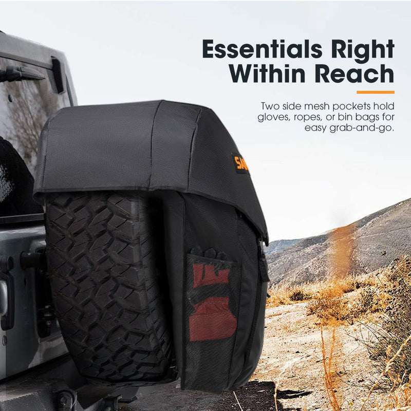 San Hima 70L Spare Wheel Bag Rubbish Bin & Accessory Storage Tote Snatch Rear