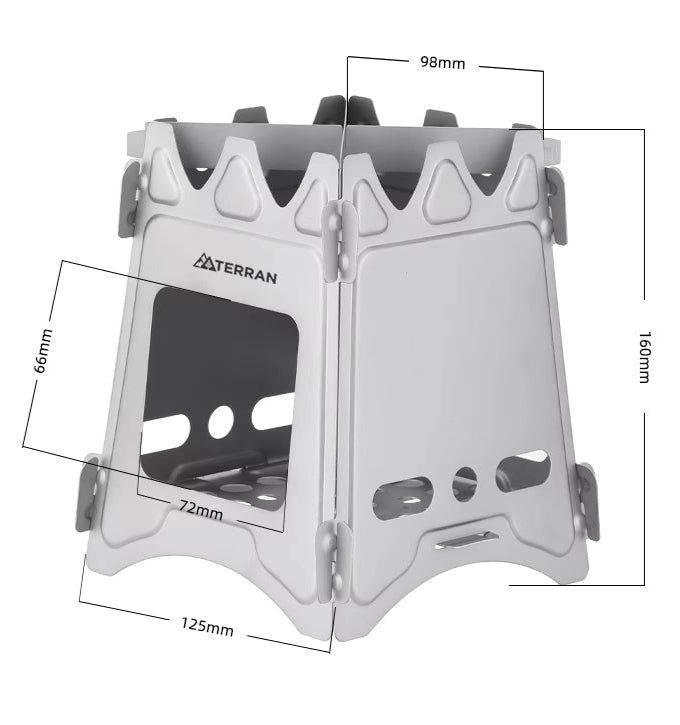 TERRAN Titanium Flatpack Twig Stove