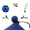 Extra Large Beach Tent Sun Shelter with UPF50+ Protection, Stability Poles, and Ground Pegs - Blue (Includes 4 Poles)