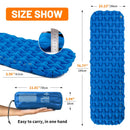 Inflatable Camping Mattress with Air Bag Blue
