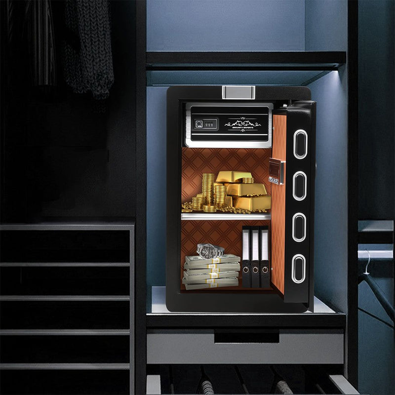 Traderight Group  Fingerprint Large Security Safe Box Key Lock Money Safe Box Home Office 34.5L