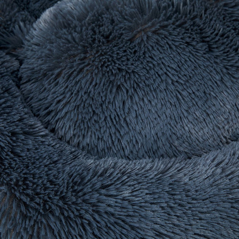 Pawz Pet Bed Cat Dog Donut Nest Calming Kennel Cave Deep Sleeping Dark Grey 3XL