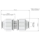 John Guest Watermark 12mm Equal Straight Connector - PEM0412W