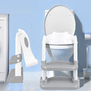 Bopeep Kids Toilet Ladder Toddler Training Step Stool Soft Seat Non Slip Grey