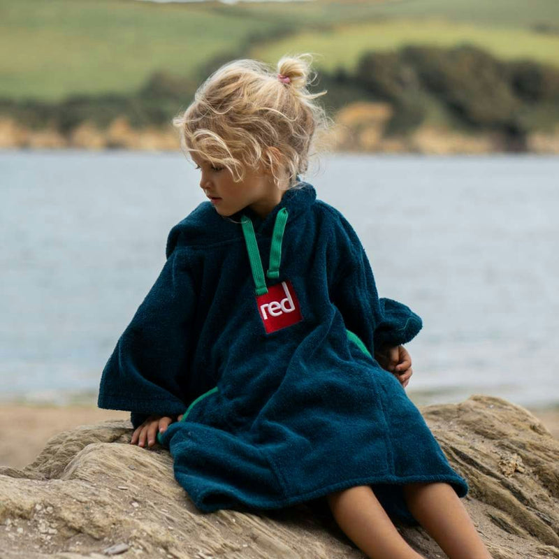 Kids Towelling Change Robe - Navy