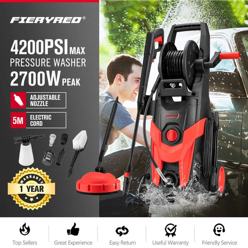 2400W High Pressure Washer Cleaner 10M Hose