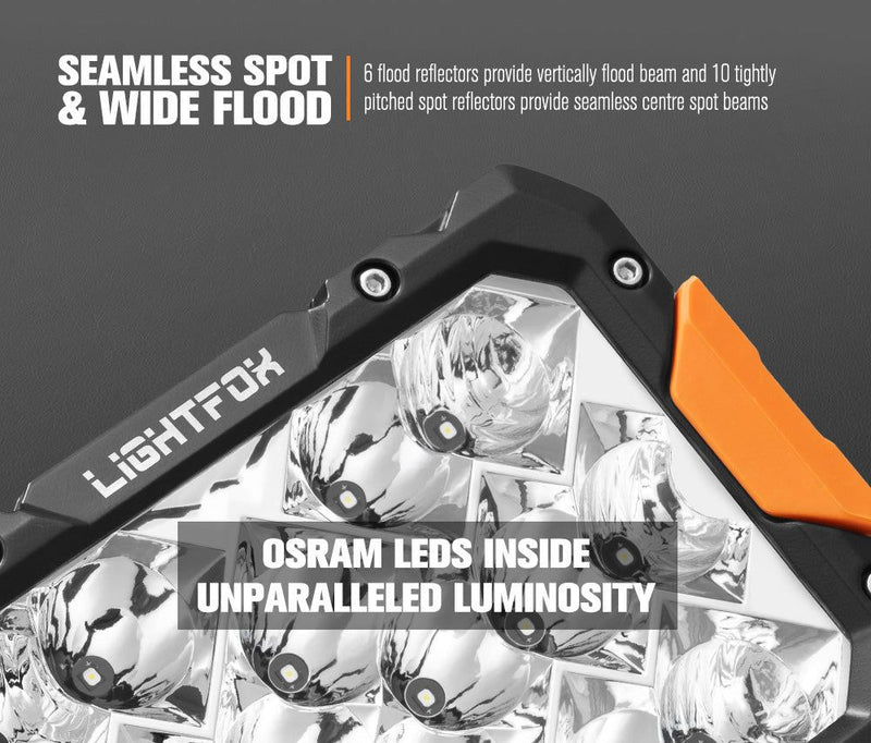 LIGHTFOX Pegasus Series 9inch Osram LED Driving Lights 1 Lux @ 820m 13,560 lumens