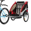 ProSeries Red 40kg Capacity 2-Child Bike Trailer Jogger Combo